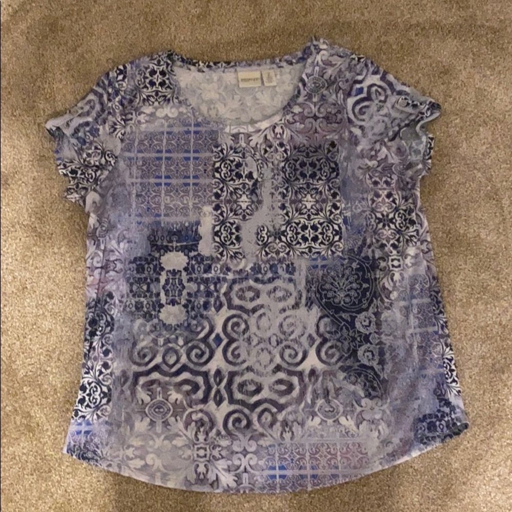 Chico’s Zenergy size 2 Purple T-Shirt